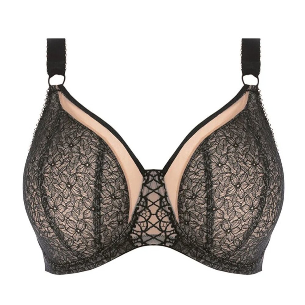 ELOMI Black Sadie 4 Part Cup Balcony Underwire Bra